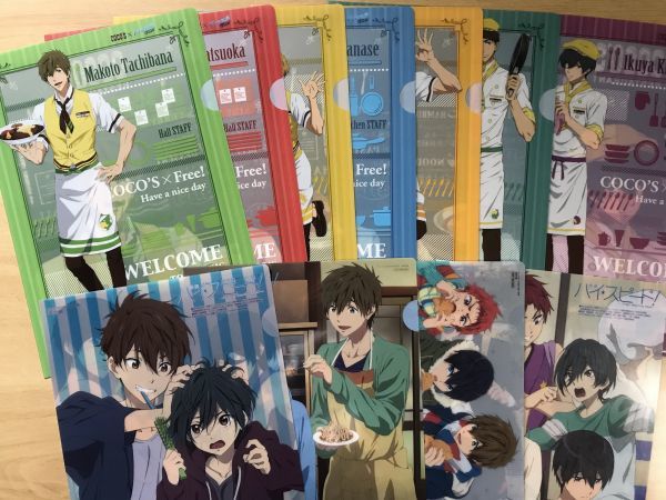 Free! ココス 他 クリアファイル 16枚 Yahoo!オークション - フリー Free ×ココス 橘真琴 七瀬遙 桐嶋