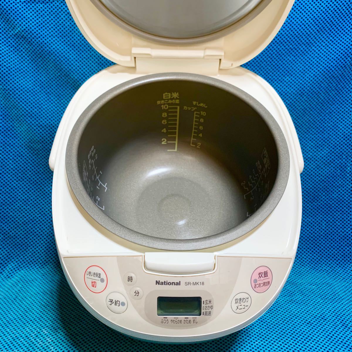 National 電子ジャー炊飯器 1升炊き 1.8L SR-MK18 白 電気ヒーター ナショナル マイコン炊飯器