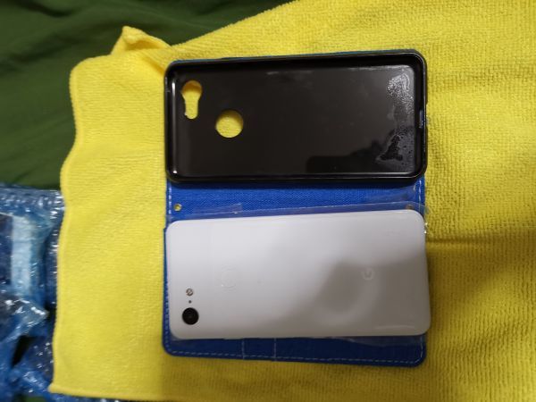 GOOGLE PIXEL 3 CLEARLY WHITE BLUE CASE SET_画像9
