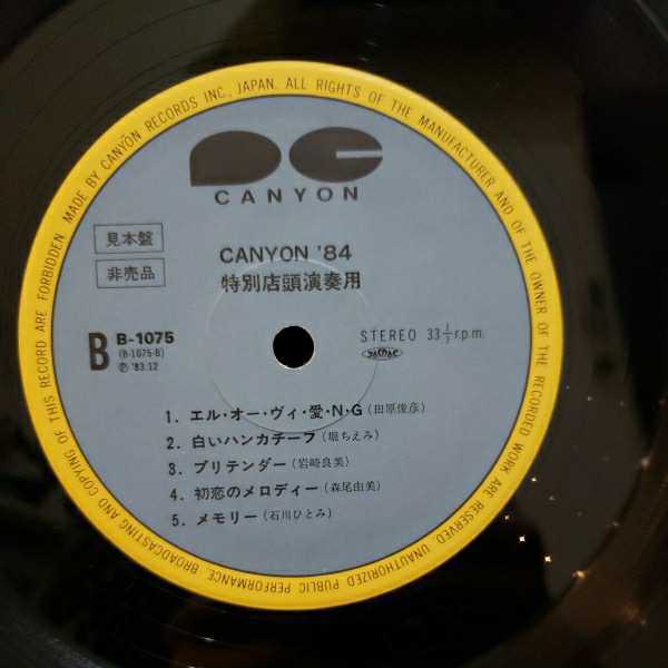 【LPレコード】超稀少！プロモ盤　ALFEE(アルフィー)-CANYON'84/特別店頭演奏用/非売品、見本盤/マルケン☆ストア/激安_画像6