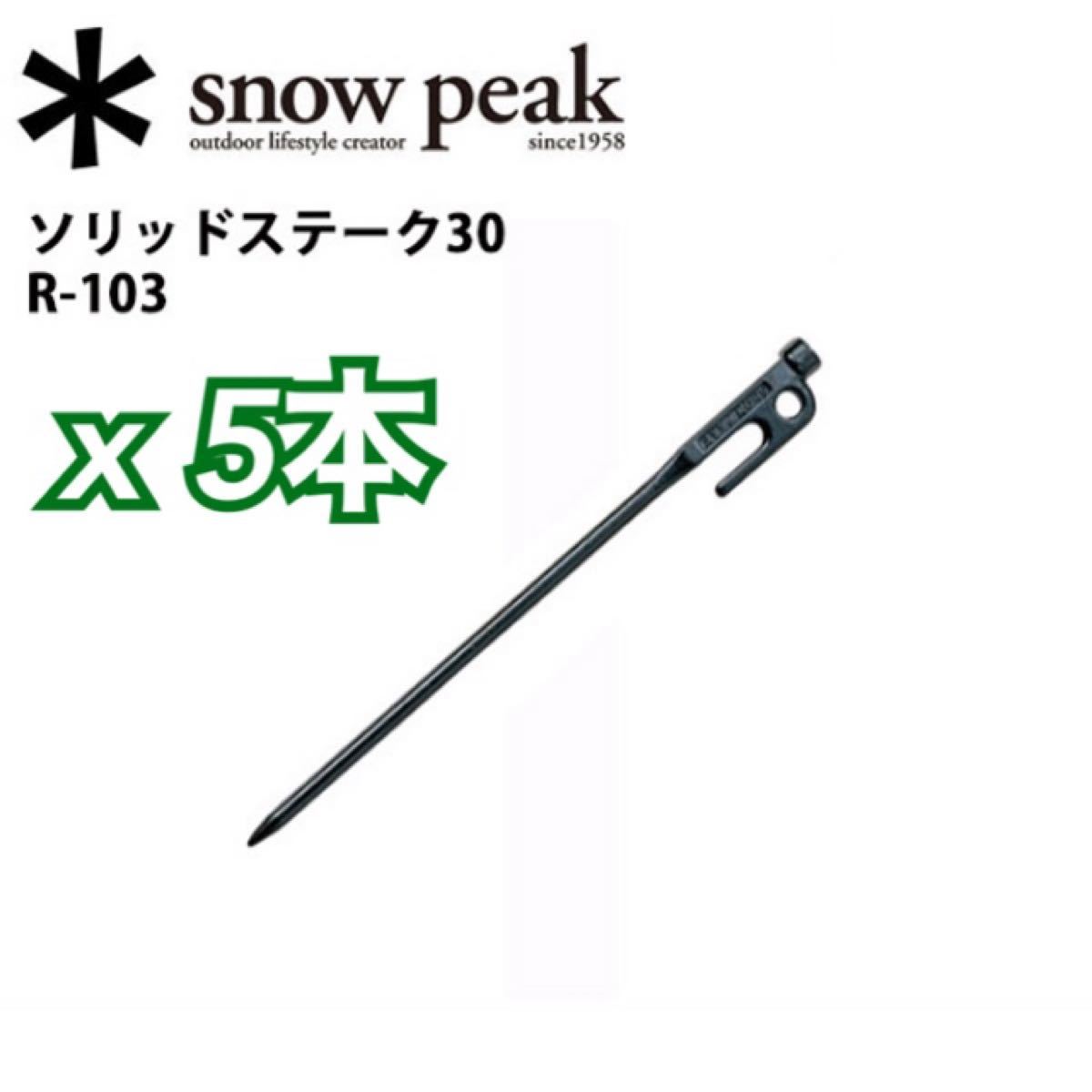 スノーピーク ペグ ソリッドステーク 30 R-103 snowpeak x5本