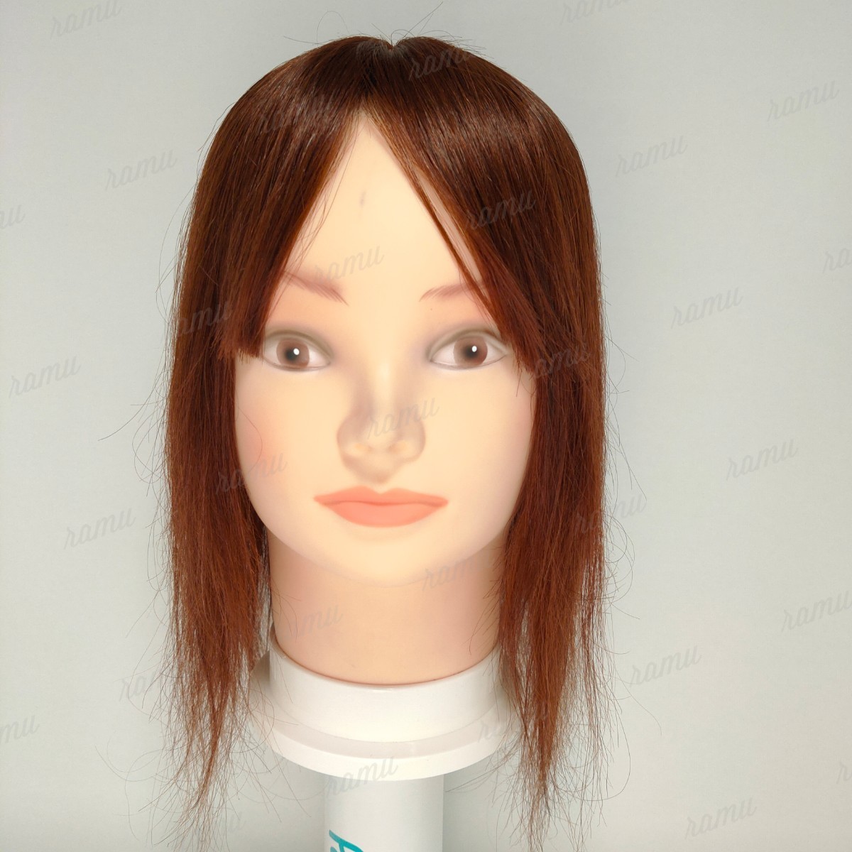 新品】高級人毛100％ ヘアピース モカブラウン④-35cm｜PayPayフリマ