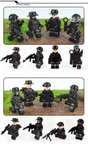 送料無料…LEGO レゴ 互換 ブロック SWAT 特殊部隊 フル装備 大量武器パーツ ミニフィグ 12体セット_画像2