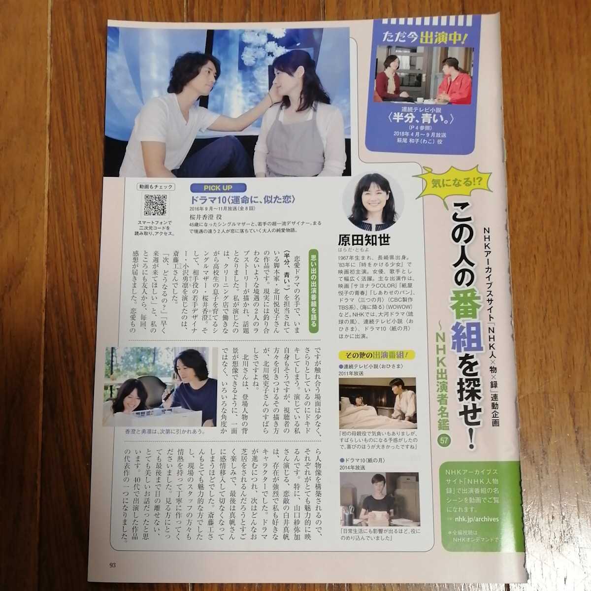  Harada Tomoyo scraps 1 sheets NHK Stella 2018 year 