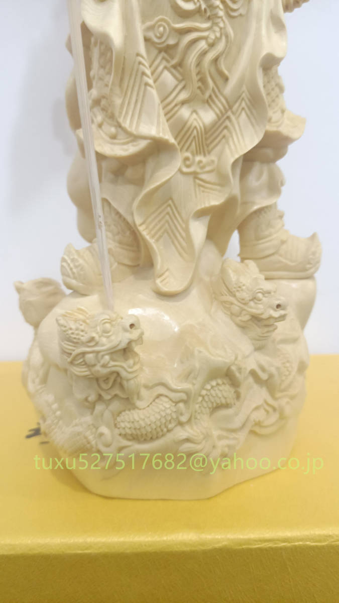 仏教工芸 関羽像 武財神 中国武将 三国志 木彫仏像 置物 | www