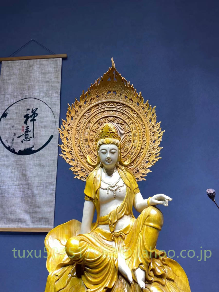 自在観音菩薩 観音菩薩 観世音菩薩 仏教美術 木彫 仏像 極細工 彫刻 仏