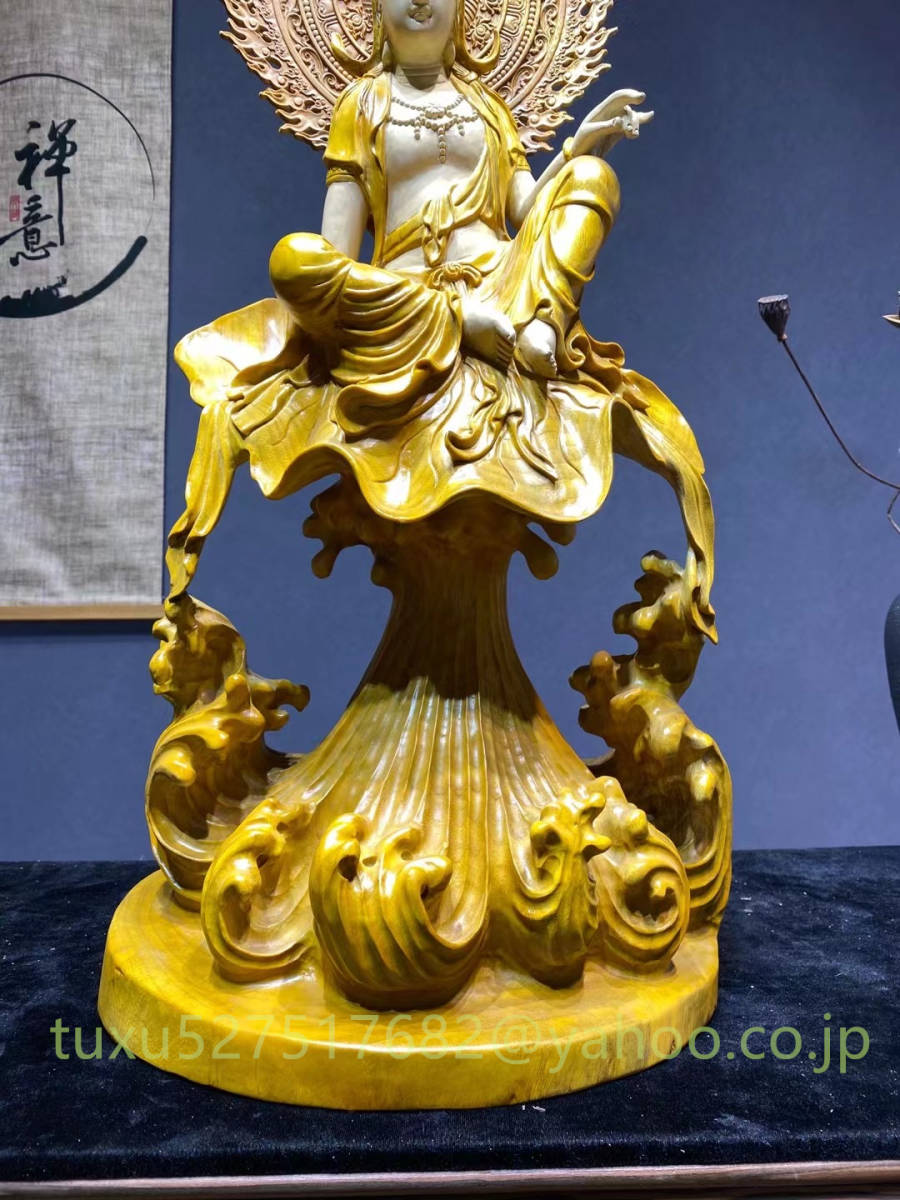 自在観音菩薩 観音菩薩 観世音菩薩 仏教美術 木彫 仏像 極細工 彫刻 仏