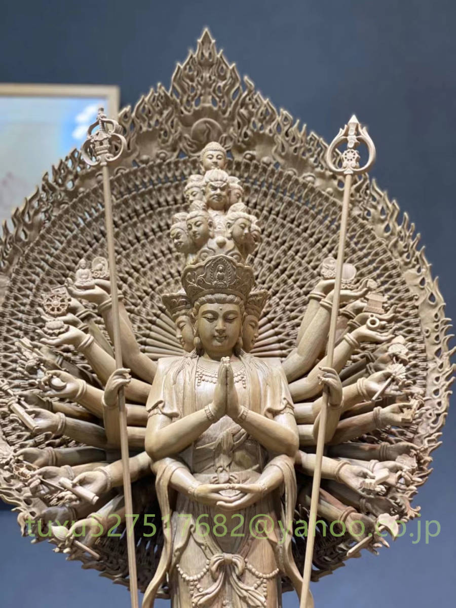 一番の贈り物 珍品 特大高120cm 香木 沈香木 精密彫刻 仏教工芸品 木彫