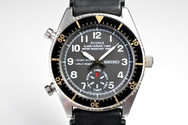 Seiko avenue * alarm men's diver black 8M26-6000: Real Yahoo auction salling