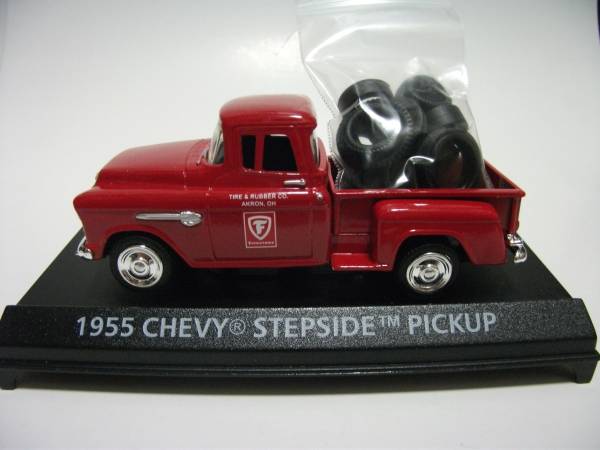 【新品】 1955シボレーピックアップ タイヤ運搬車(タイヤ12本付) 1955 Chevrolet Pickup tire truck CHEVY ファイアストン Firestone_画像1