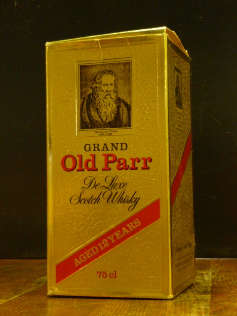 Grand「Old Parr」12年 オールドパー DeLuxe 斜立する 玉付 AGED 12 Y. 1970年代？蒸留のグラガンモア 箱入　 Old Parr・12-1101-P_画像10