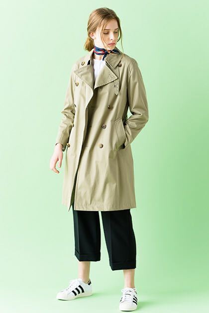  trying on only LE GLAZIKru*g radio-controller kGABARDINE TRENCH COAT2017SS size 36 khaki regular price,29.800+ tax 