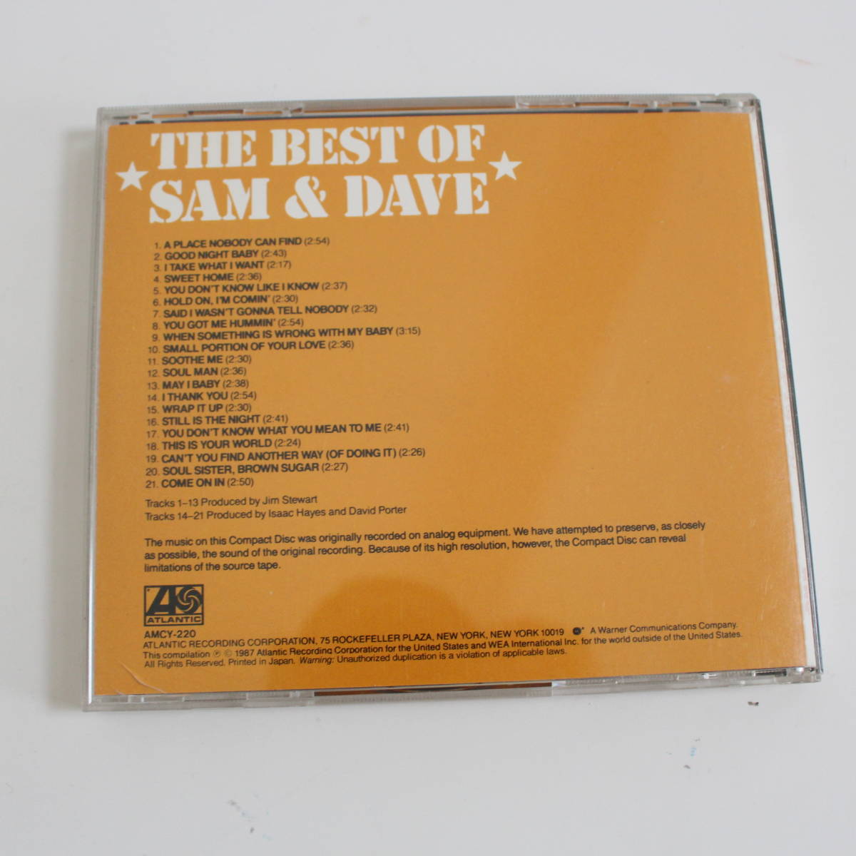 THE BEST OF SAM&DAVE ベストオブサム＆デイブCD AMCY-220 国内盤 
