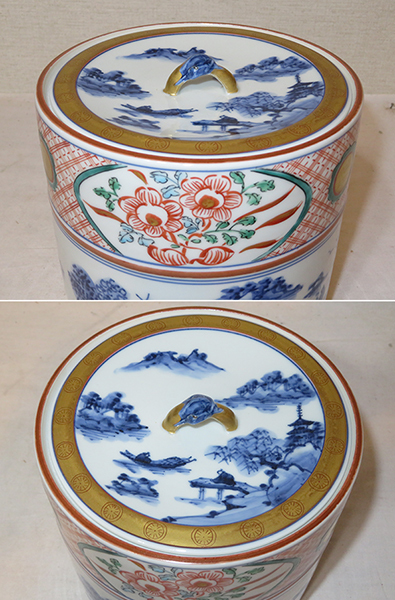 Yahoo!オークション - 茶道具 水指 【 染付 赤絵 花鳥 山水図 水 Yahoo!オークション - 茶道具 水指 【 染付 赤絵 花鳥 山水図 水