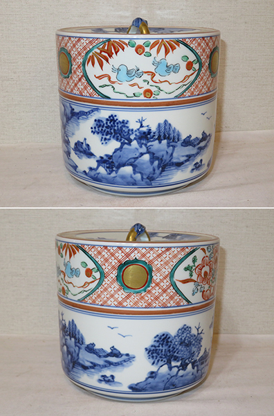 Yahoo!オークション - 茶道具 水指 【 染付 赤絵 花鳥 山水図 水 Yahoo!オークション - 茶道具 水指 【 染付 赤絵 花鳥 山水図 水