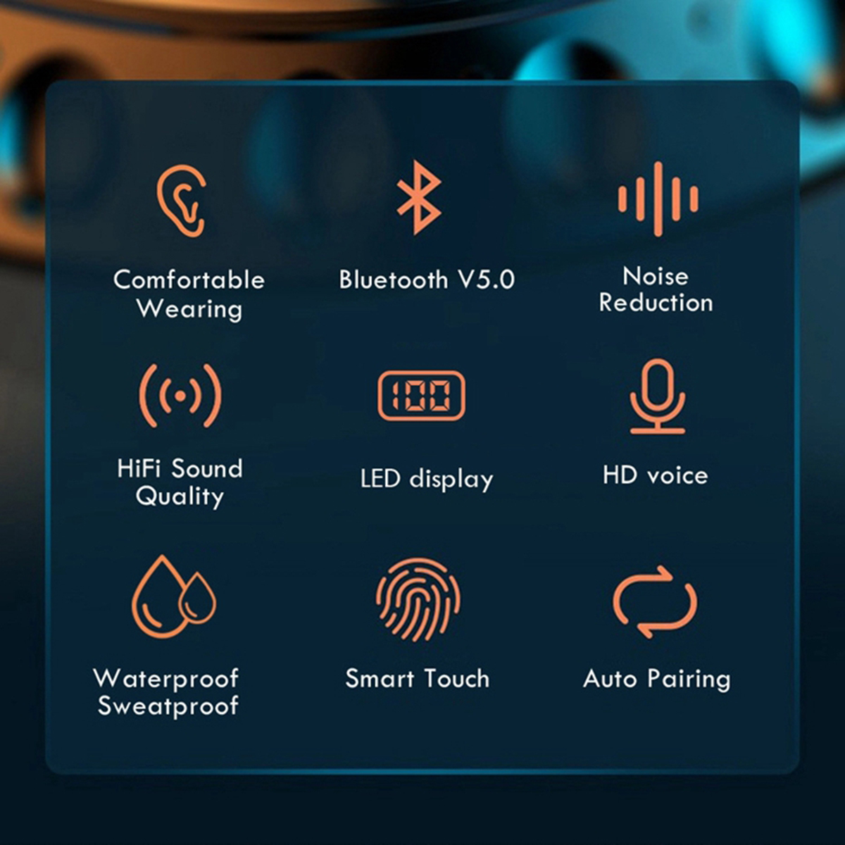 ワイヤレス イヤホン 黒 送料無料 新品 ヘッドセット ハンズフリー モバイルバッテリー Bluetooth 防水 イヤフォン 電話 通話_画像5