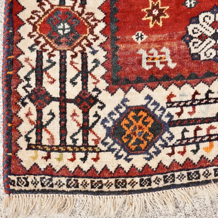 逸品! ペルシャ手織絨毯 1980年代 カシュガイ マルチメダリオン 逸品! ペルシャ手織絨毯 1980年代 カシュガイ マルチメダリオン