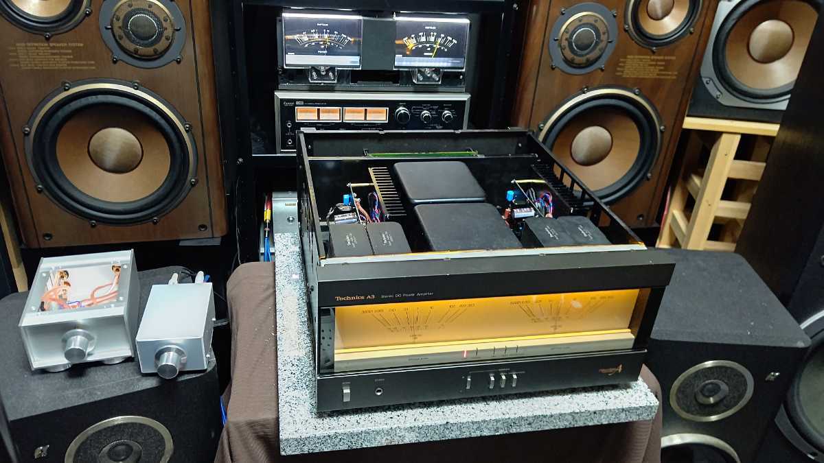 Technics se-a3 パワーアンプ 故障品、ジャンク品、動作品を、メインアンプをハンドメイドアンプに改造致します。