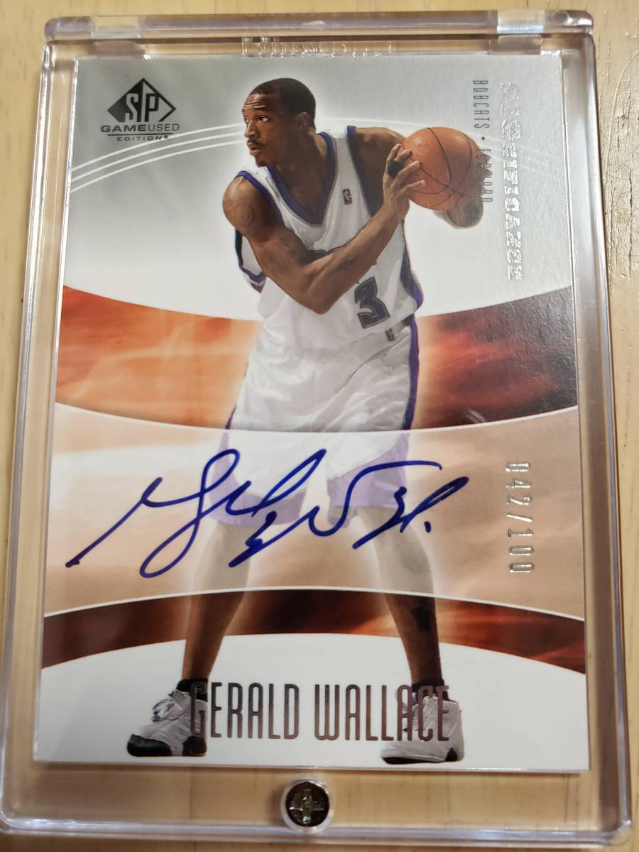 100枚限定 サイン 2004 -05 UD SP Games Used GERALD WALLACE Auto　(#/100) / ジェラルド ウォーレス Autograph_画像1