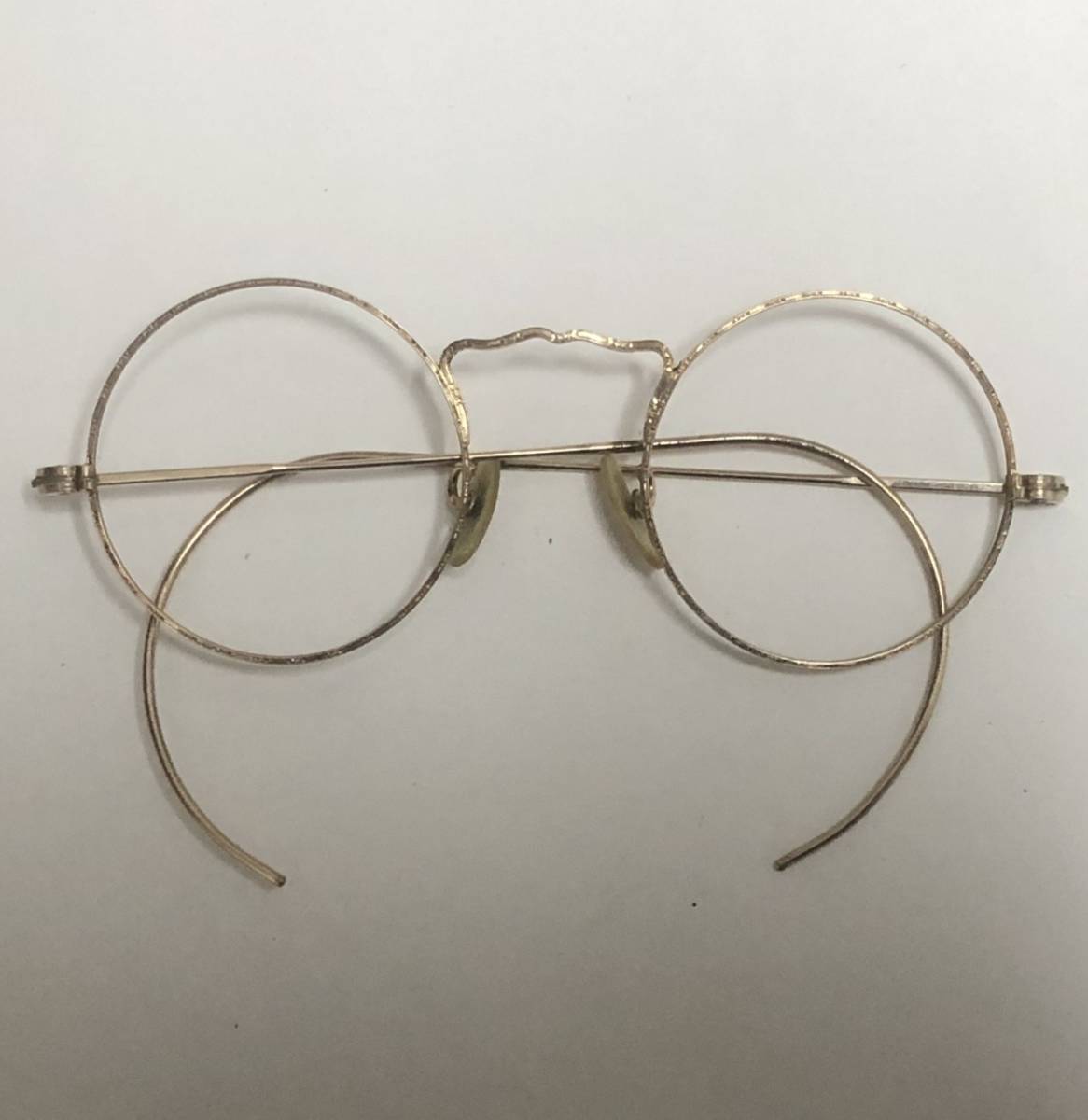 美品 1920s スカルテンプル USA ヴィンテージ ラウンド 眼鏡 メガネ-