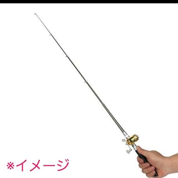 つむ様 専用】ポータブル ペン型釣り竿 赤 リール 付き 本格竿 箱なし