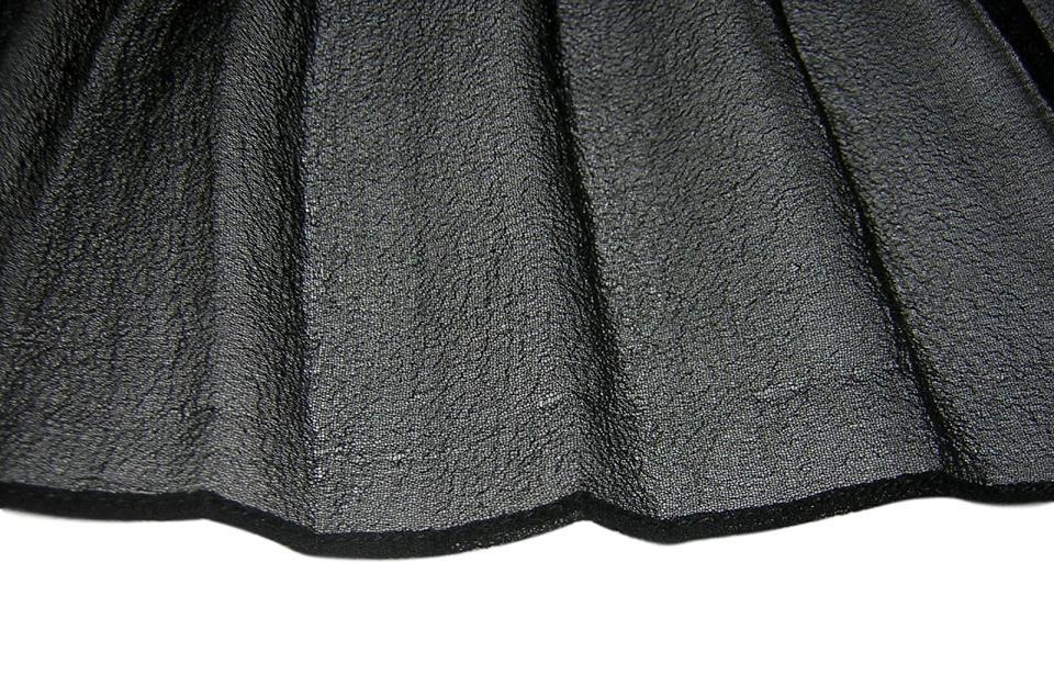 TADASHI SHOJI タダシ・ショージ ティアード シルクプリーツドレス ワンピース 黒 ブラック