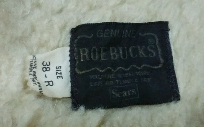 70s USA古着 Sears ROEBUCKS ランチコート 38R vintage ボア デニム