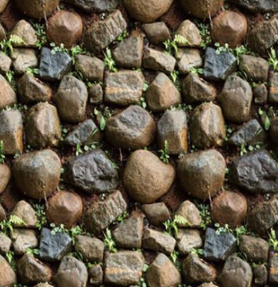 ３D立体にみえる 石垣　模様壁紙 幅４５ｃｍ 長さ１０ｍ 防水 リノベ 裏面接着材シール 煉瓦 アンティーク 草 岩　日本全国送料無料