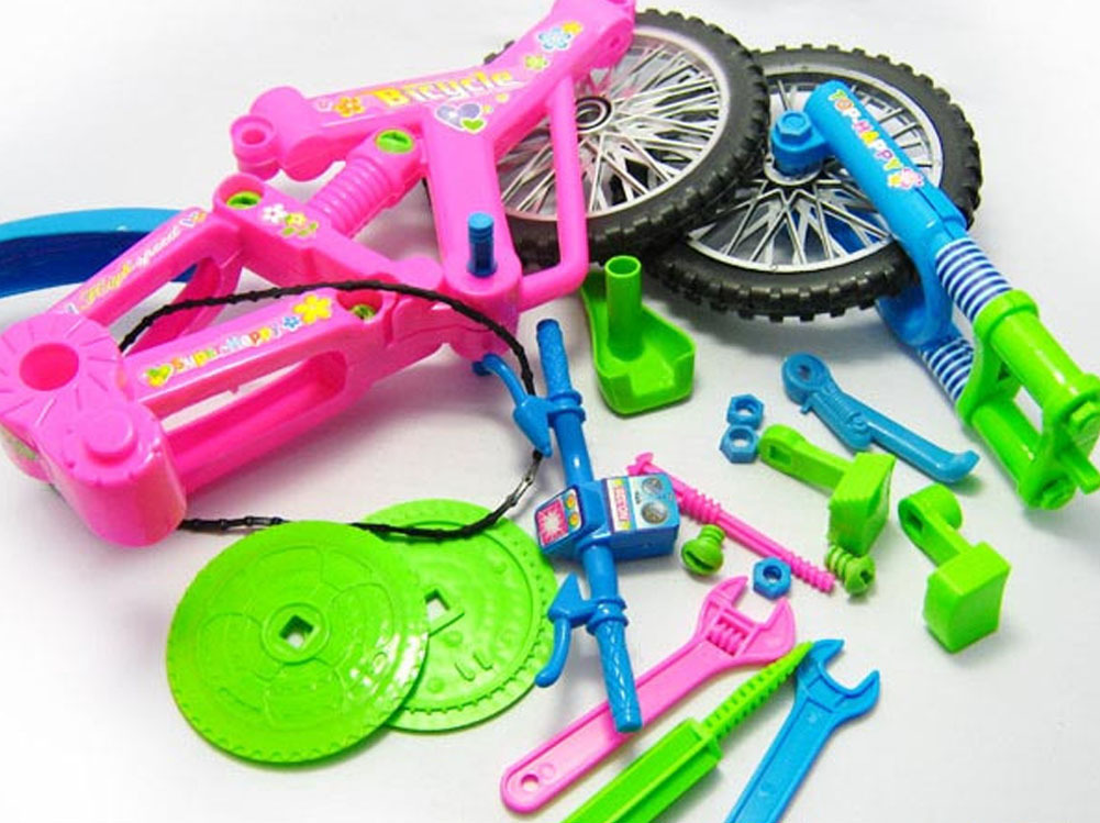 おもちゃ 女の子 男の子 子供用 自転車 おもちゃ 知育玩具 組み立て 子供へプレゼント ギフト 3個セット 3歳以上 28*10*16cm_画像7