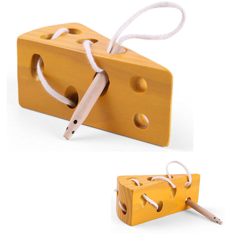おもちゃ 木製 マウススレッドチーズおもちゃ 知育玩具 男の子 女の子 誕生日のプレゼント_画像1