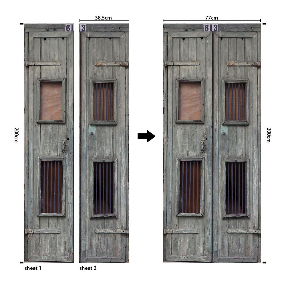 ウォールステッカー ドア シール 室内用ドア装飾シート 防水シール 部屋 ドアシート 3D ドア壁紙 DIY おしゃれ 飾りの画像5