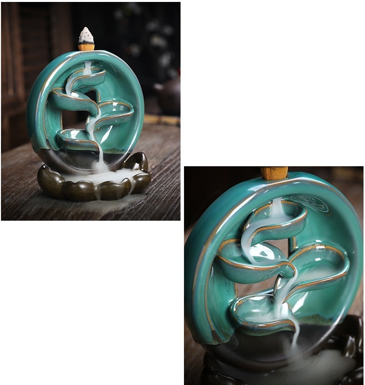 ... censer censer reverse .. fragrance smoke . under . current holder . river . ornament ceramic art better fortune feng shui better fortune .. censer family Buddhist altar for censer nature. atmosphere 