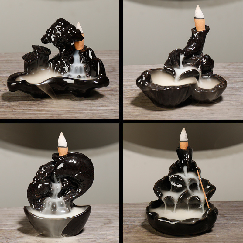 ... censer censer reverse .. fragrance smoke . under . current holder . river . ornament ceramic art better fortune feng shui better fortune .. censer family Buddhist altar for censer nature. atmosphere 