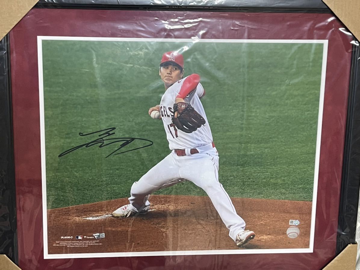 大谷翔平 直筆サインフォト フレーム(額装) FANATICS MLBホログラム
