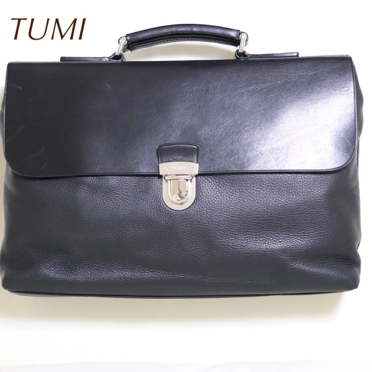 TUMI トゥミ D シボ革 シュリンクレザー 黒 ブリーフケース