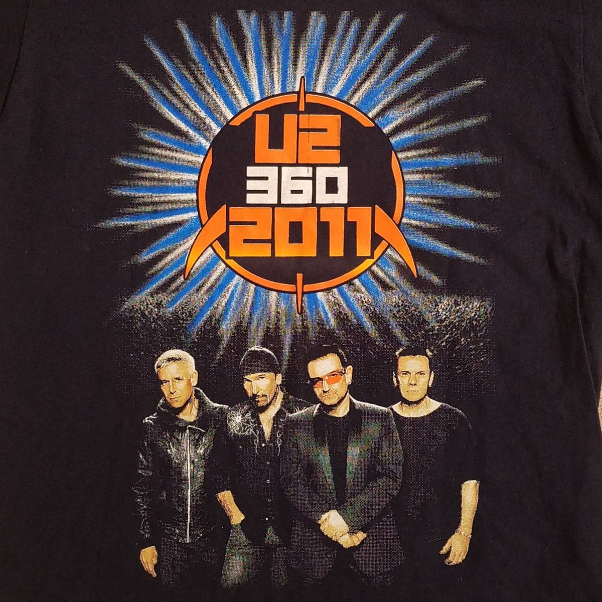 魅惑のバンドT特集! 10s『U2 / 360゜TOUR 2011(ゲスト：レニークラヴィッツ)』ツアーTシャツ SOUTHPOLEボディ 米国製 ネイビー S／ロックT_画像4