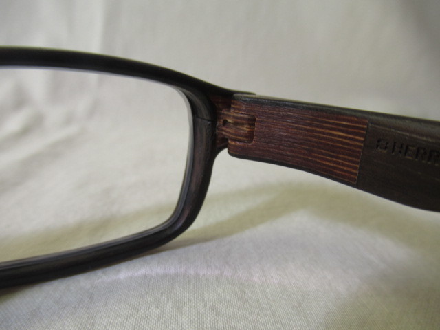 ☆ HERRLICHT HL-30-E 58口15 ♯11 MADE in GERMANY WOOD 木製眼鏡 ドイツ製 ハンドメイド ヘリクト 新品未使用品 ☆_画像6