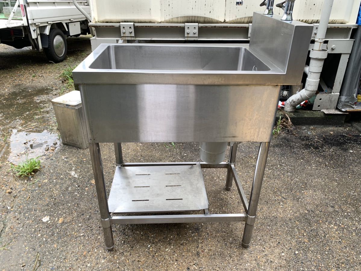 Yahoo!オークション - 業務用 ステンレス 1層シンク 厨房機器 約 Yahoo!オークション - 業務用 ステンレス 1層シンク 厨房機器 約
