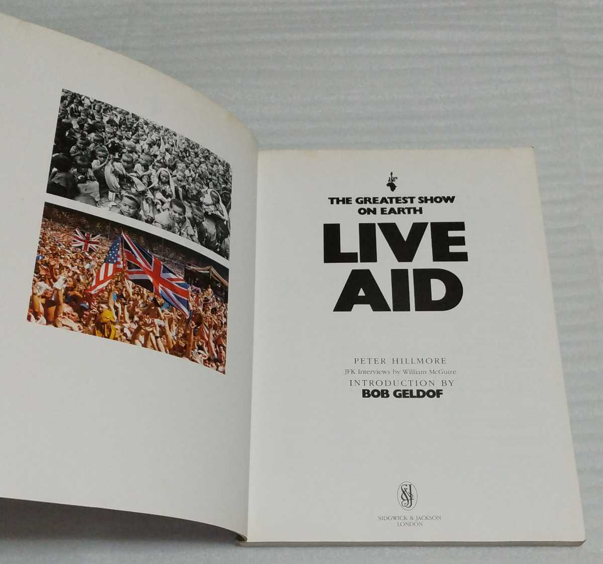 洋書 写真集 LIVE AID ライヴ エイド イギリス アメリカ ザ グレイテスト コンサート クイーンU2マドンナ デヴィッド ボウイ ロック バンド_※中の様子です。多少の汚れ等があります。