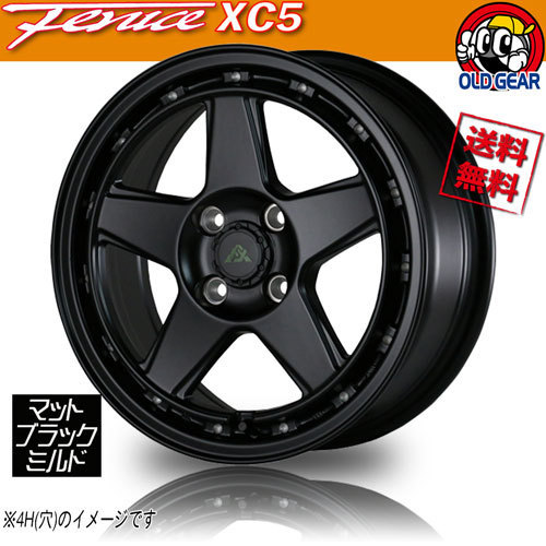 ホイール新品 4本セット ドゥオール フェニーチェ クロス XC5 マットブラックミルド 15インチ 6H139.7 6J+33 業販4本購入で送料無料 HIACE_画像1