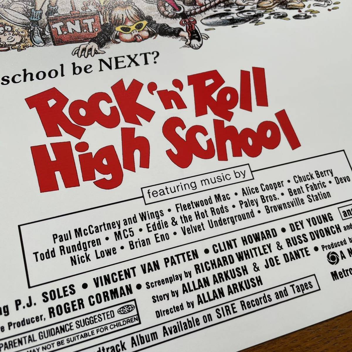 US版ポスター★ラモーンズ『ロックンロール・ハイスクール』（Rock 'n' Roll High School）Ramones★ロジャー・コーマン/パンクロック_画像3