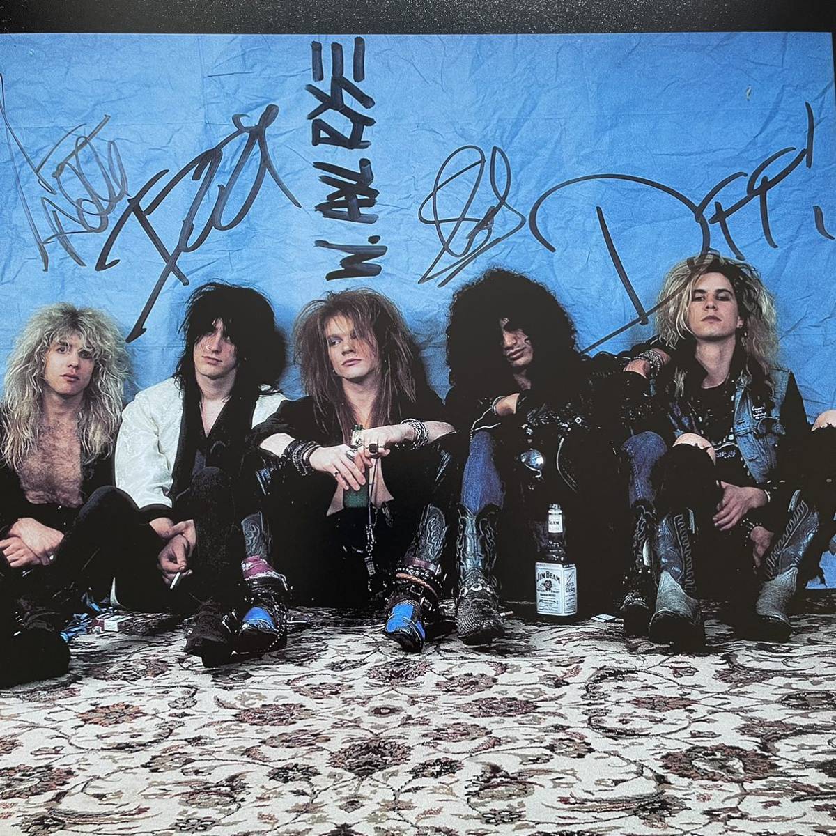 ヤフオク! - サイン入りポスター☆ガンズ・アンド・ローゼズ(Guns N...