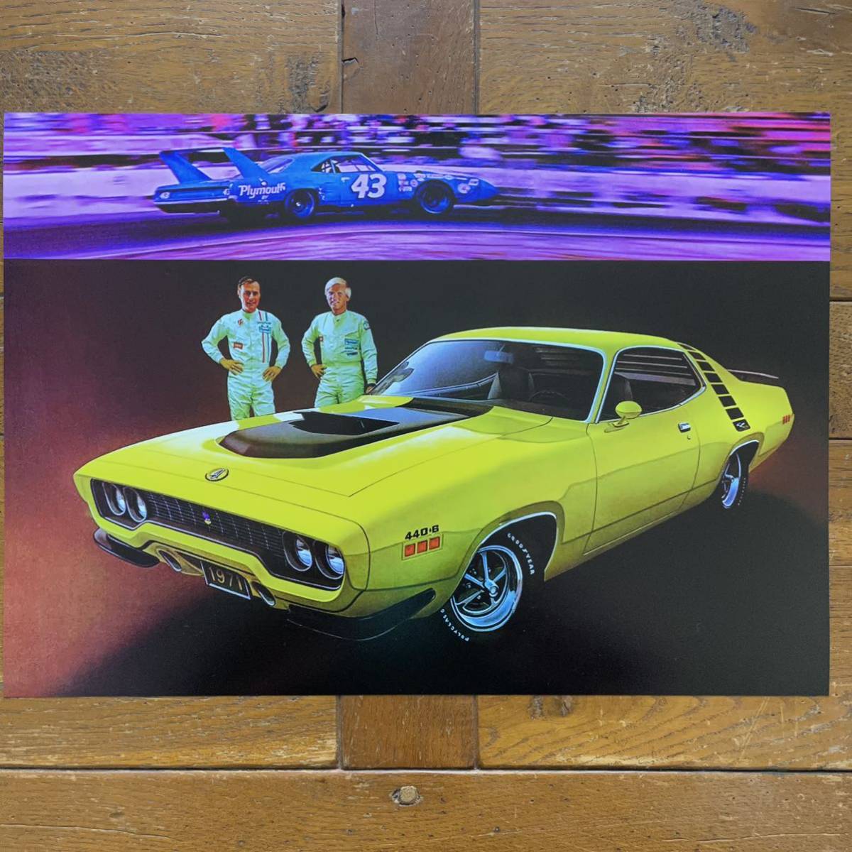  poster *1971 Plymouth Roadrunner 440+6 poster *Mopar/mopa-/Road Runner/ super bird 