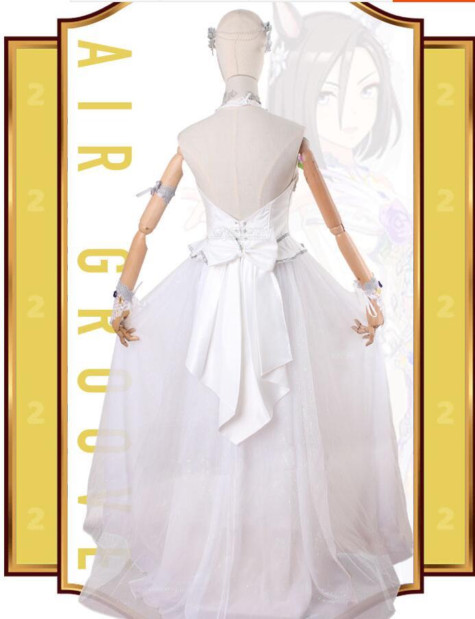 ★にゃんこ屋★ ウマ娘 プリティーダービー エアグルーヴ ウェディングドレス 花嫁 コスプレ衣装の画像3
