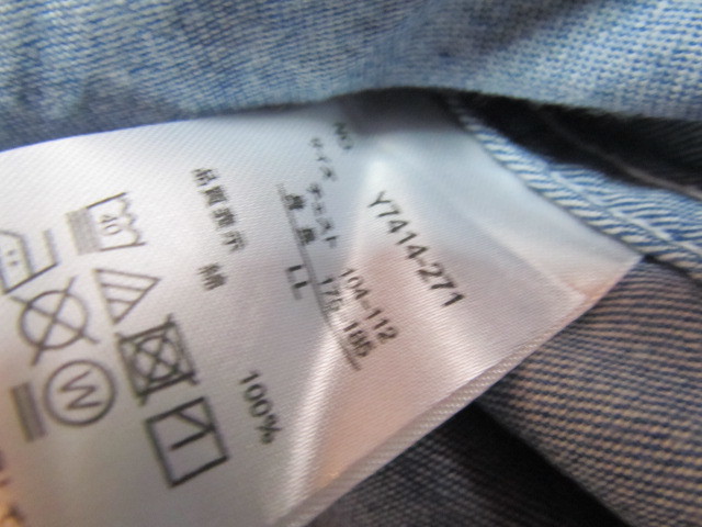  время распродажа большой размер мужской джентльмен OVAL DICE овальный кости половина край рукав рубашка с длинным рукавом casual рубашка размер LL