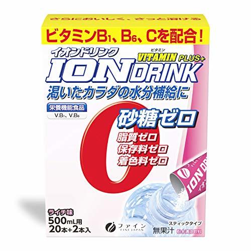 ファイン(FINE JAPAN) ファイン 難消化性デキストリン イオンドリンク ビタミンプラス ライチ味 22包 砂糖不使用_画像1