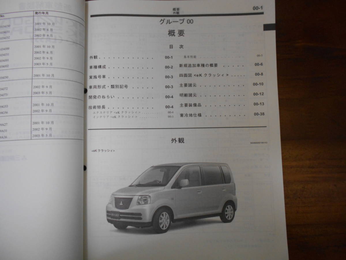 C6525 / eK・WAGON eK・SPORT eK・CLASSY H81W 新型車解説書 '03-5_画像3