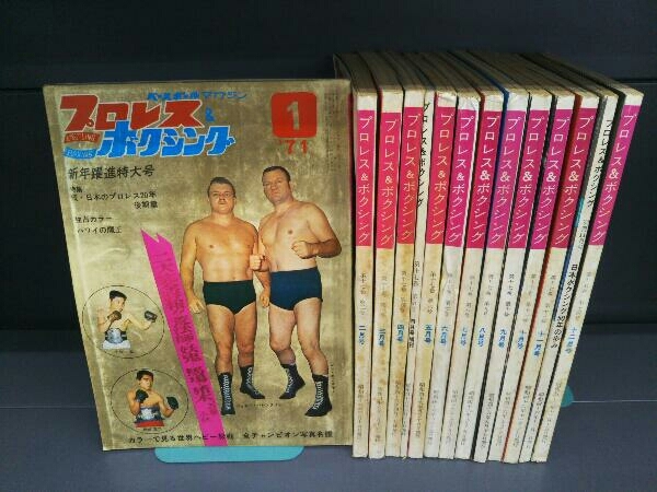 プロレス&ボクシング 1971年1~12月+増刊2冊 まとめて14冊セット www