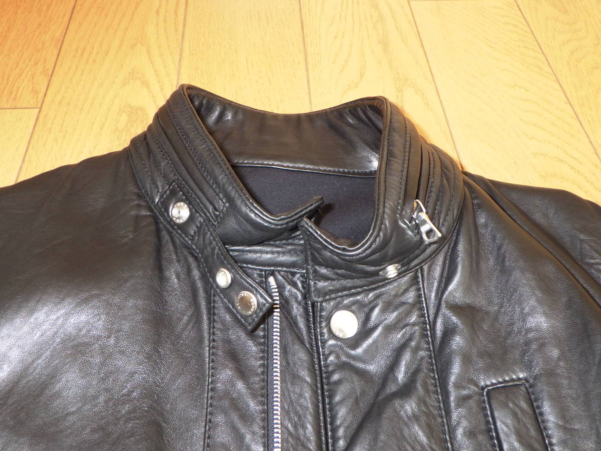 SOPHNET. WASHED LEATHER STAND COLLOR BLOUSON ソフネット レザーブルゾン サイズM 色黒ブラック SOPH-123042 _画像7