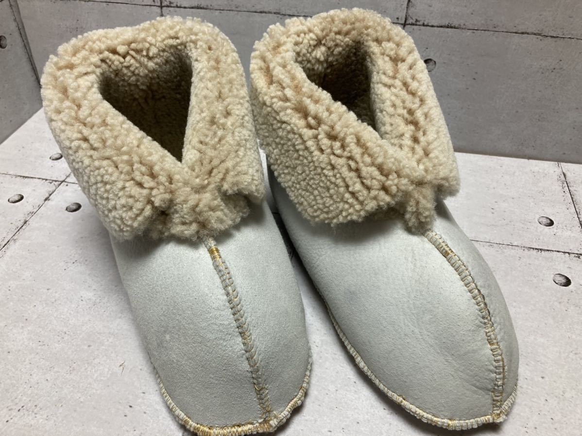  mouton room shoes to coil wool light beige 